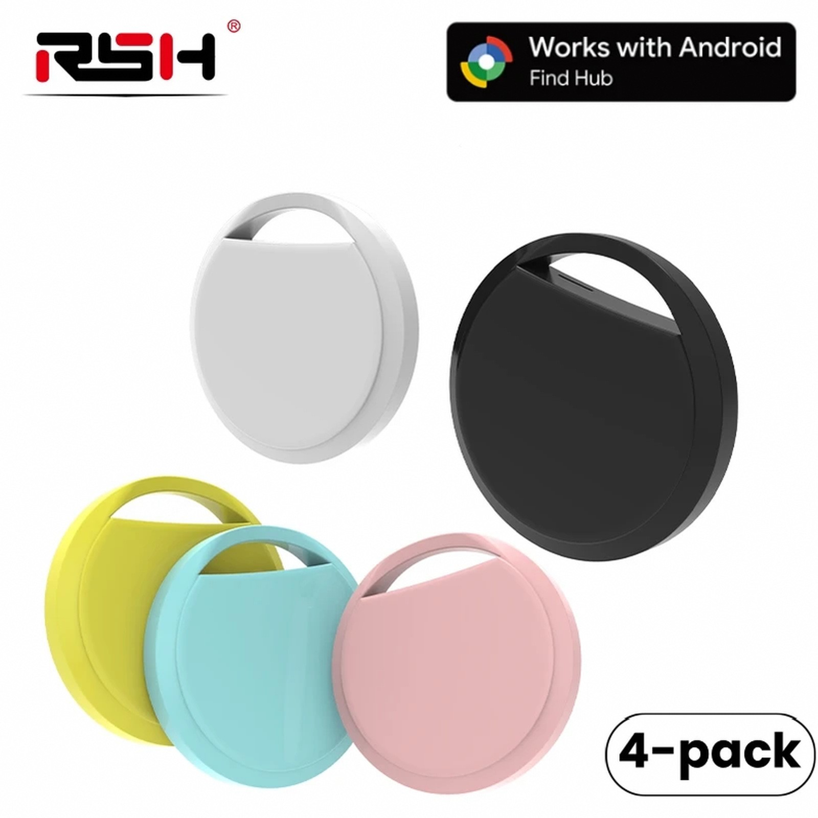 4-Pack Bluetooth Tracker for Mobile Devices – Key, Pet, and Item Locator