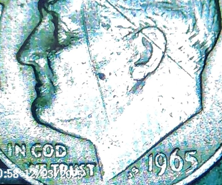 1965 10C  Roosevelt Dime. No Mint Mark FACIAL ERROR