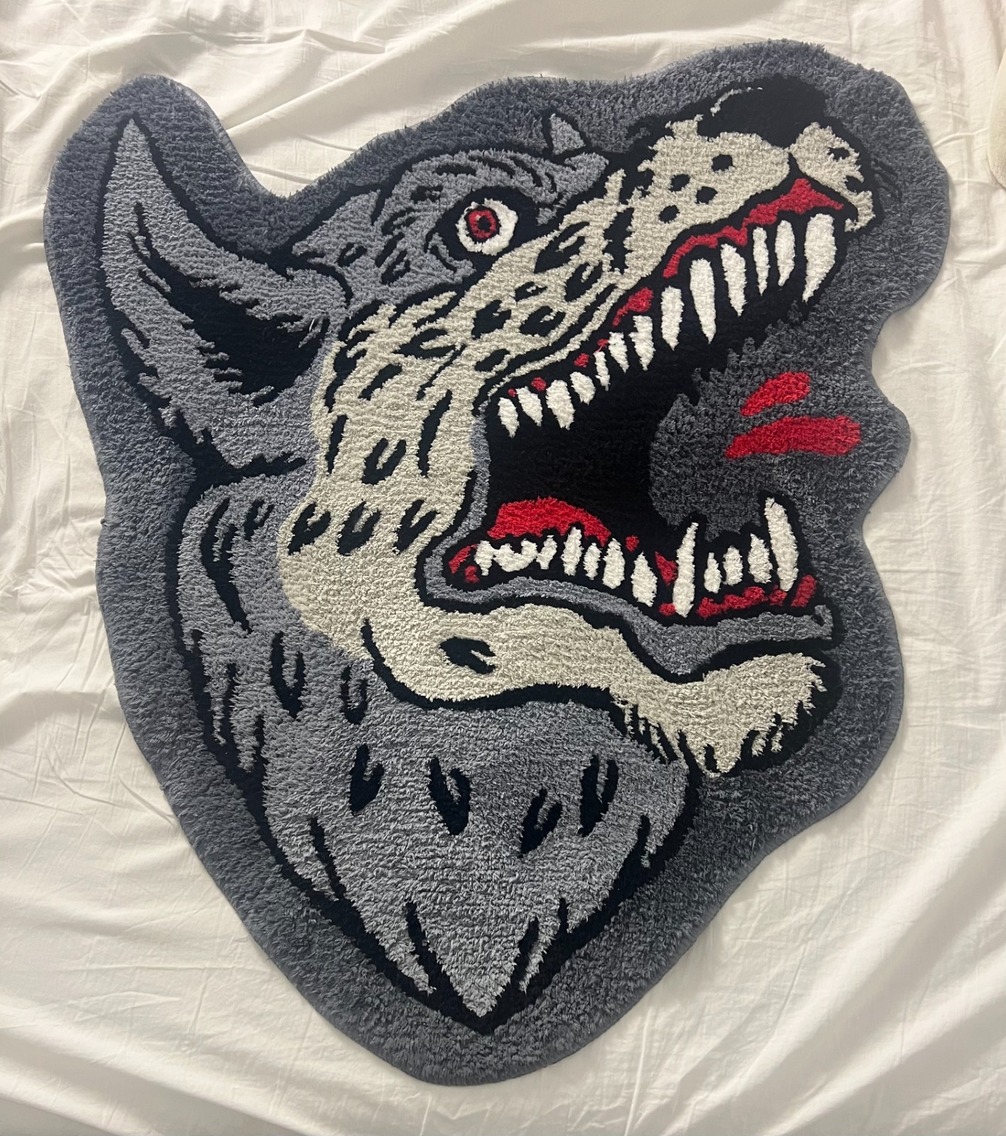 Raised by Wolves Souvenir Wolf Head Rug Small