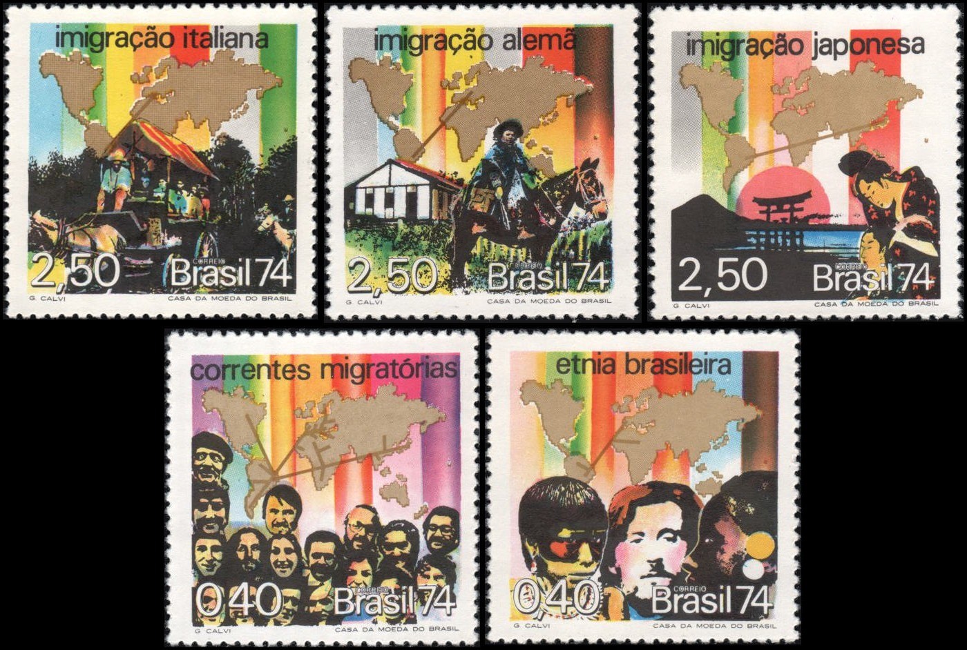 Brazil #1344-1348 set MNH