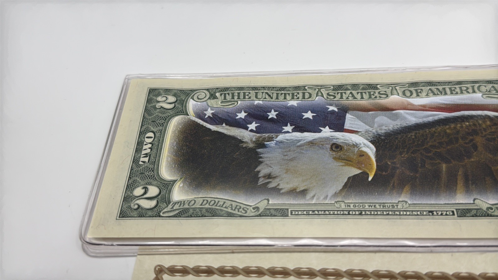American Coin Treasures American Eagle Colorized Two Dollar Bill $2