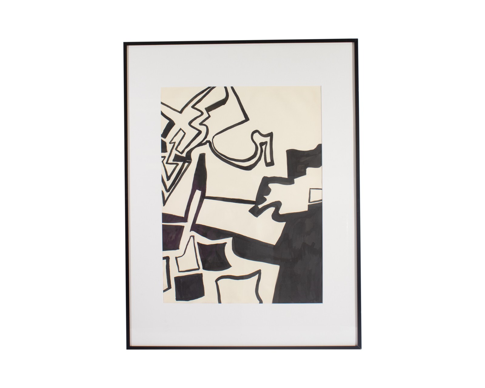 Harry Hilson 1960s Structure Series Ink Drawing