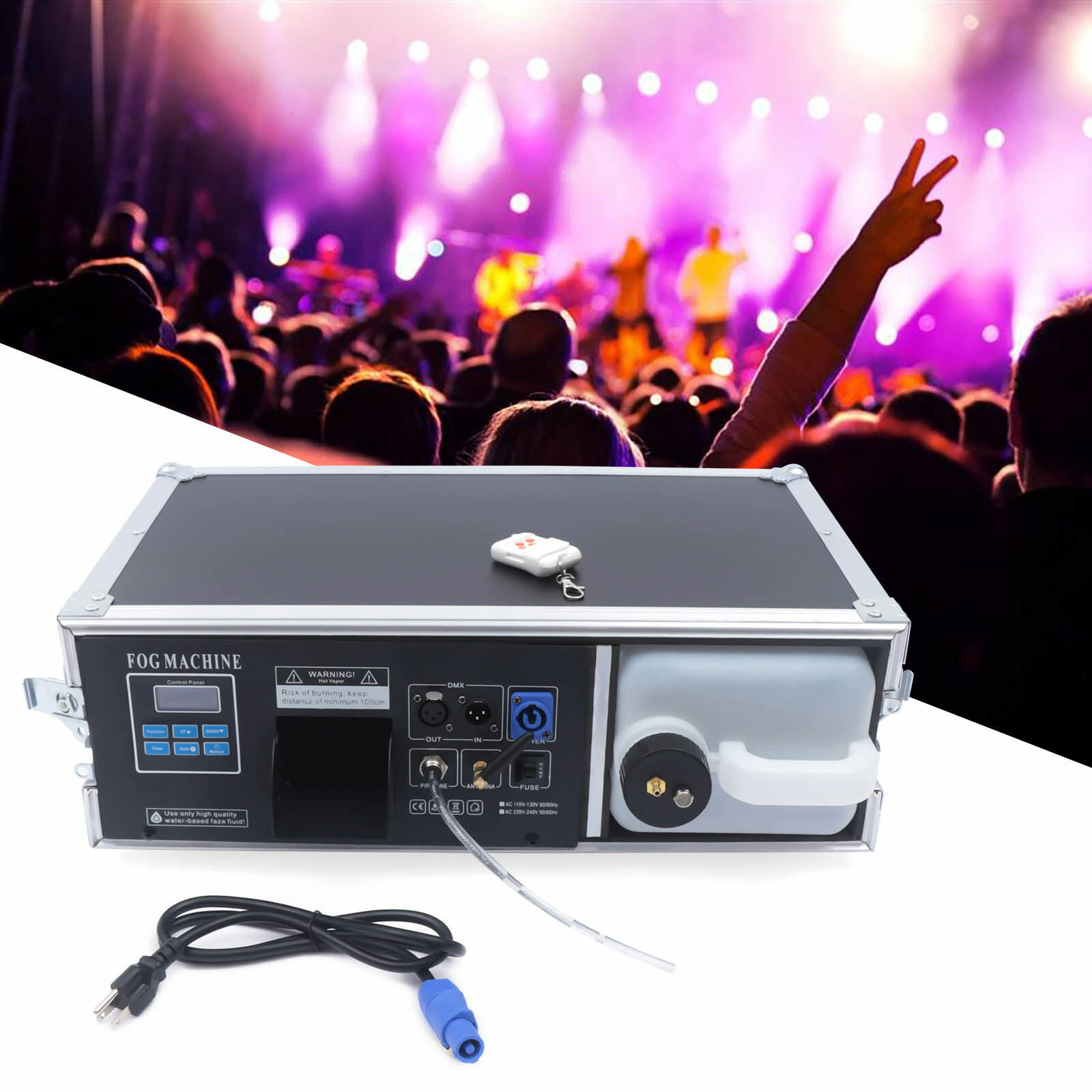 1500W DMX Hazer Mist Haze Smoke Fog Machine Remote Theater Stage Effect Party DJ