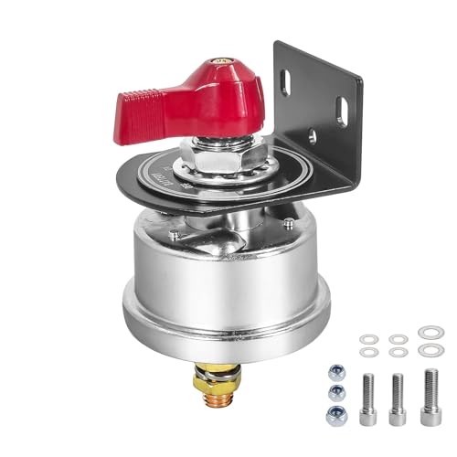 High Current Battery Disconnect Switch 200A,12-48V Battery Power Cut Off Red
