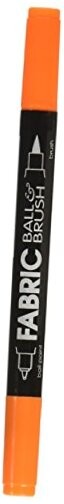 Uchida 122-S-F7 Ball and Brush Open Stock Fabric Marker, Fluorescent Orange 