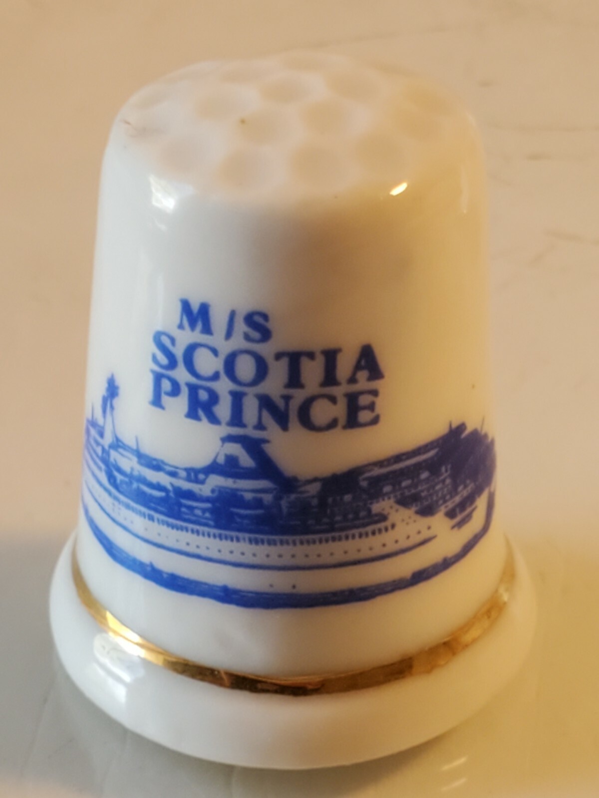 Vintage Scotia Prince Thimble M/S SCOTIA PRINCE perfect condition gilded box5