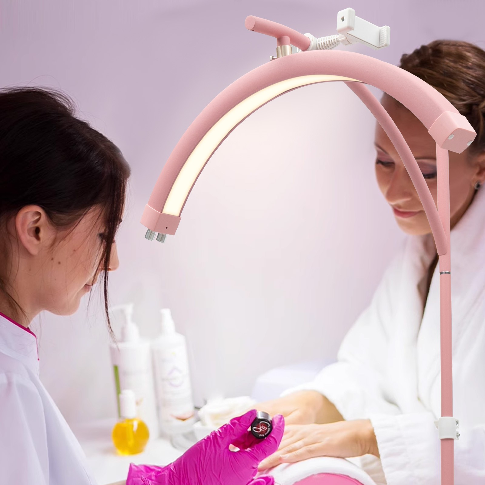 Half Moon Ring Light, Led Floor Lash Lamp Light For Lash Extensions 40W