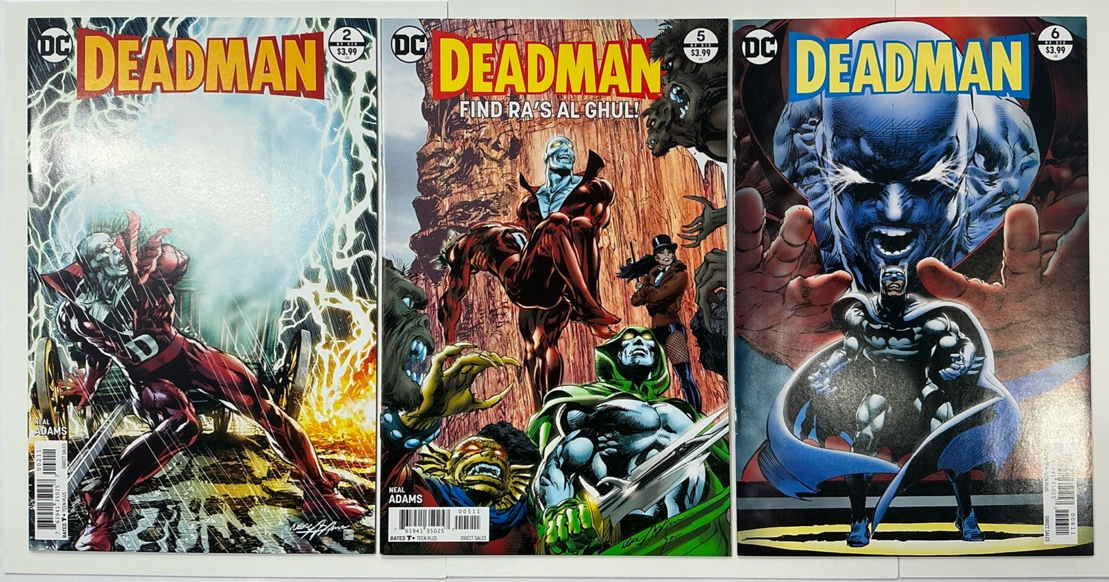 Deadman 2018 #2 5 6 VF/NM Avg DC Batman RAS AL GHUL Neal Adams- We Comb Ship
