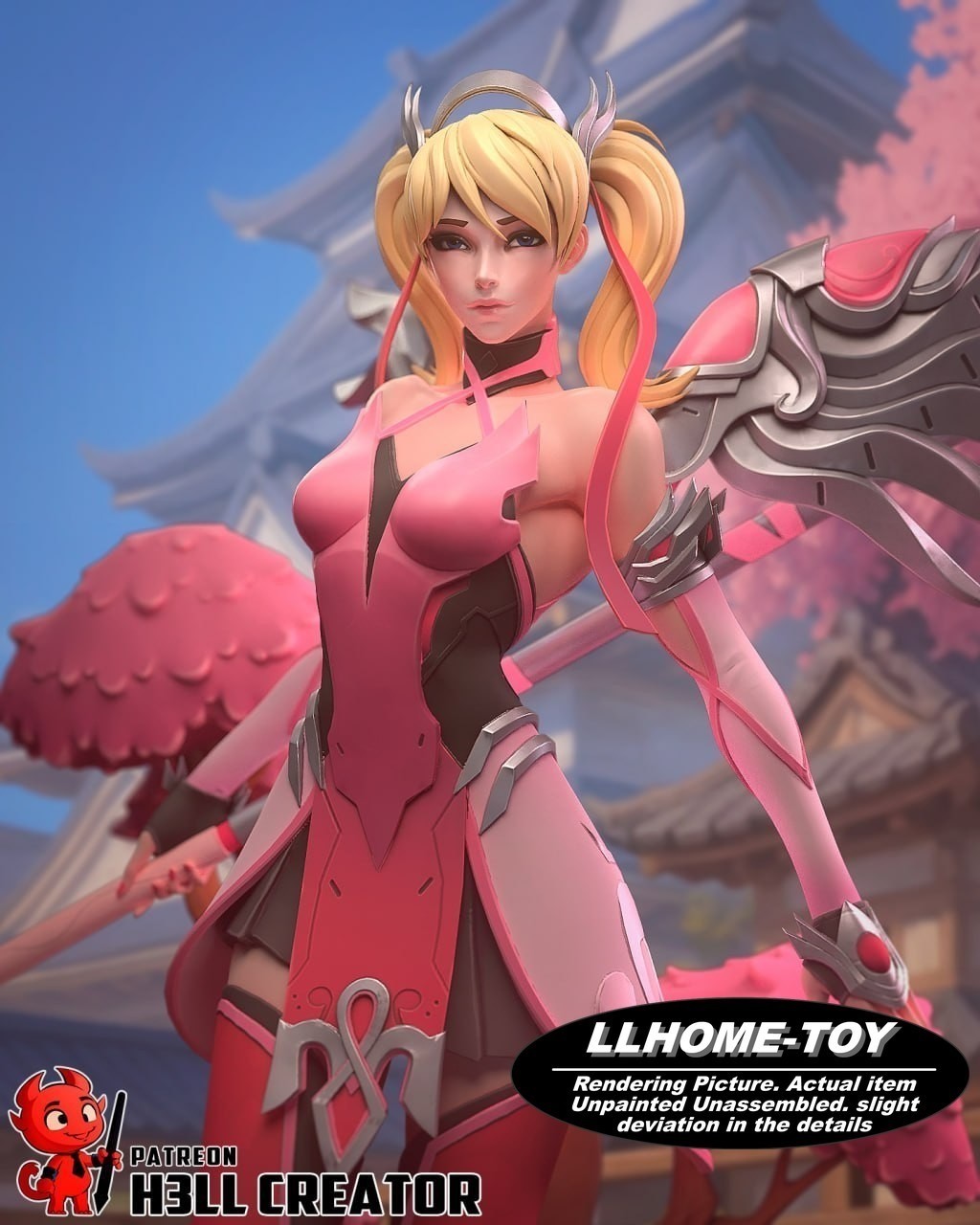 20CM tall Mercy Resin 3d Print Model Unpainted Garage Kit Statue Figure