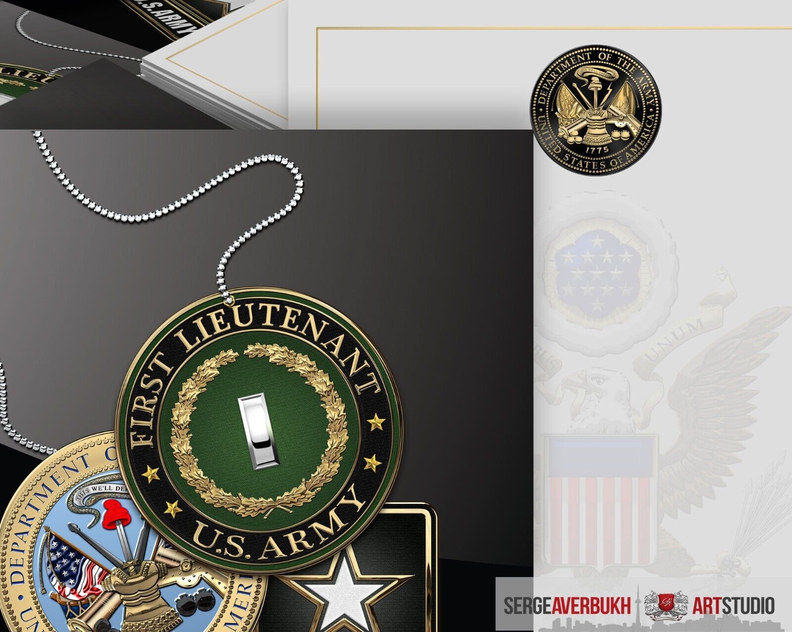 Customizable US Army First Lieutenant 5x7 Invitation Template DIGITAL DOWNLOAD