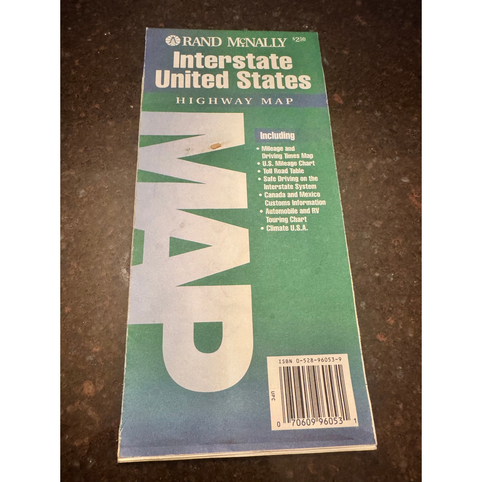 rand mcnally interstate United States Vintage 1990 map