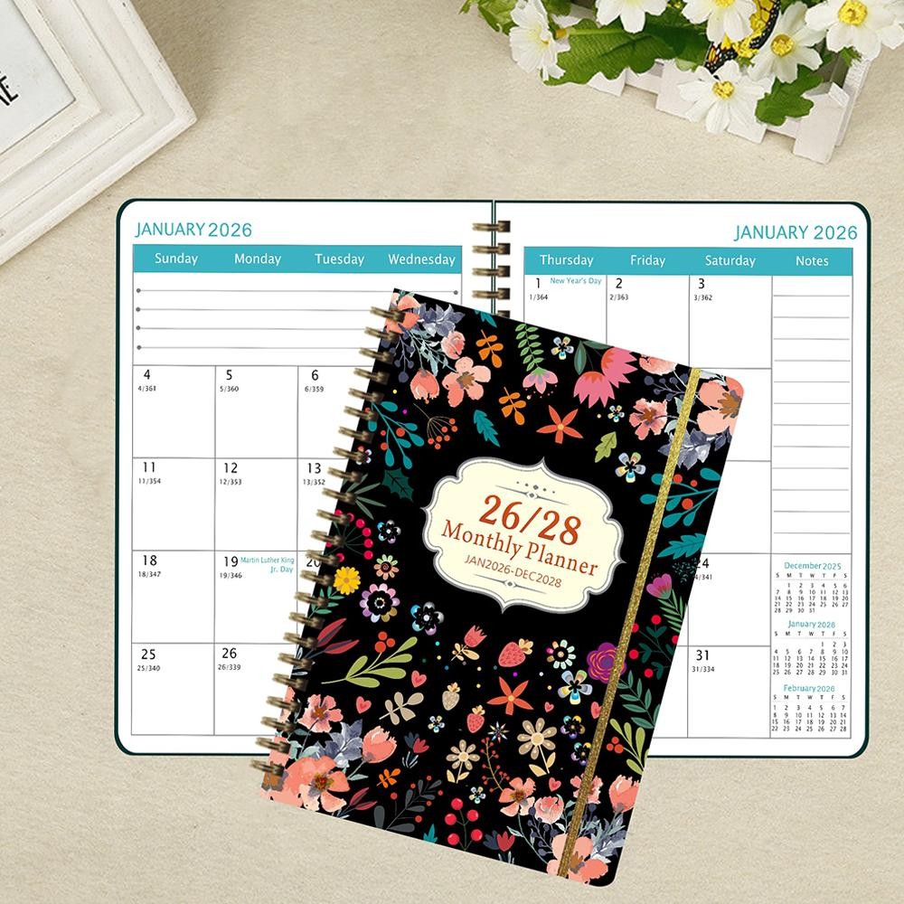 A5 Daily Planner 2026-2028 Weekly Calendar Planner Schedule Notebook T3F5