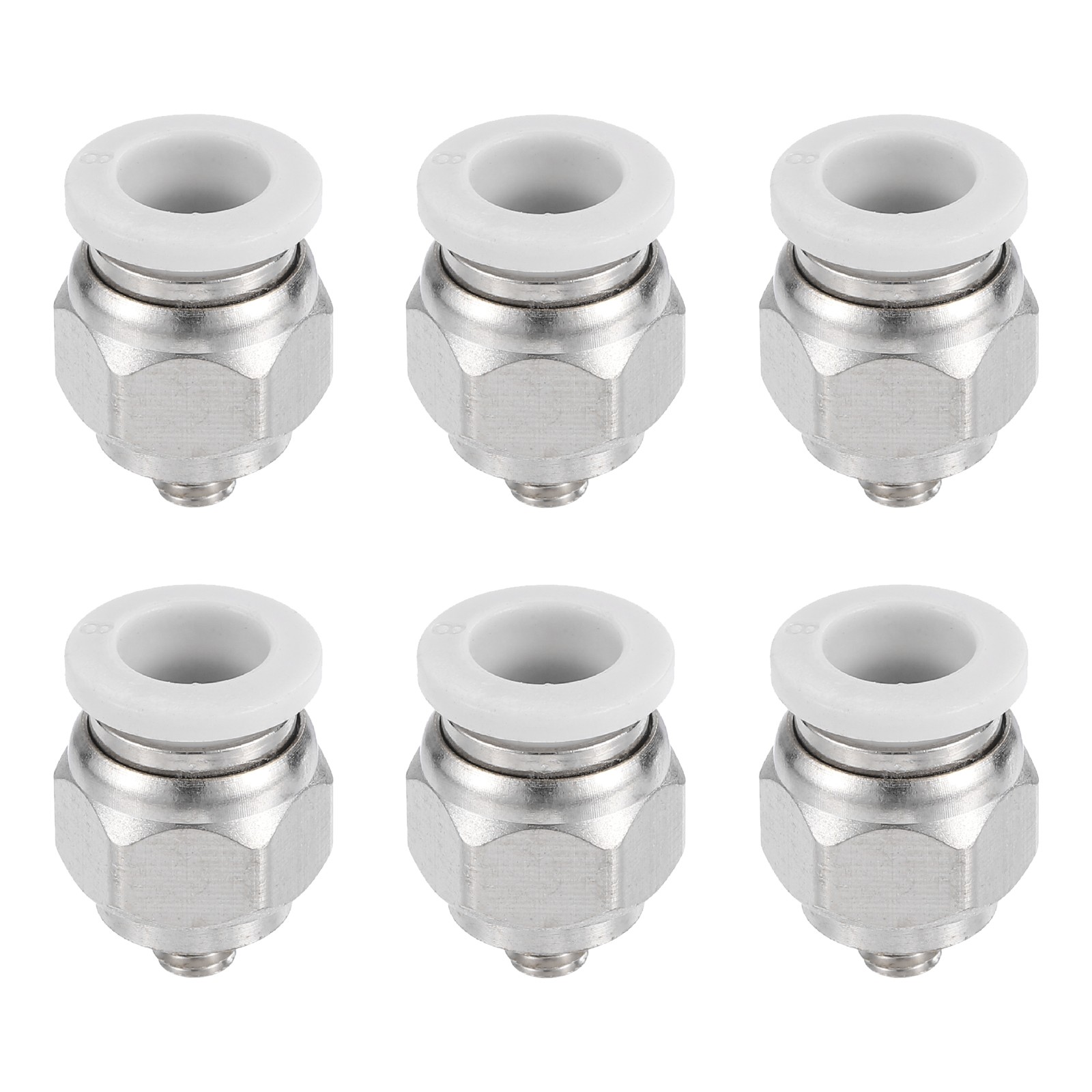6Pcs Pneumatic Fitting, PC8-M5 Push to Connect Pneumatic Tube Fittings, 8mm Tube