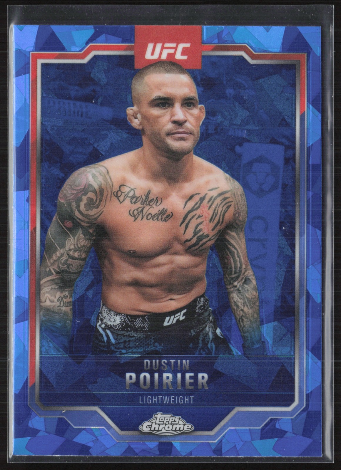 2025 Topps UFC Chrome Sapphire Dustin Poirier #7