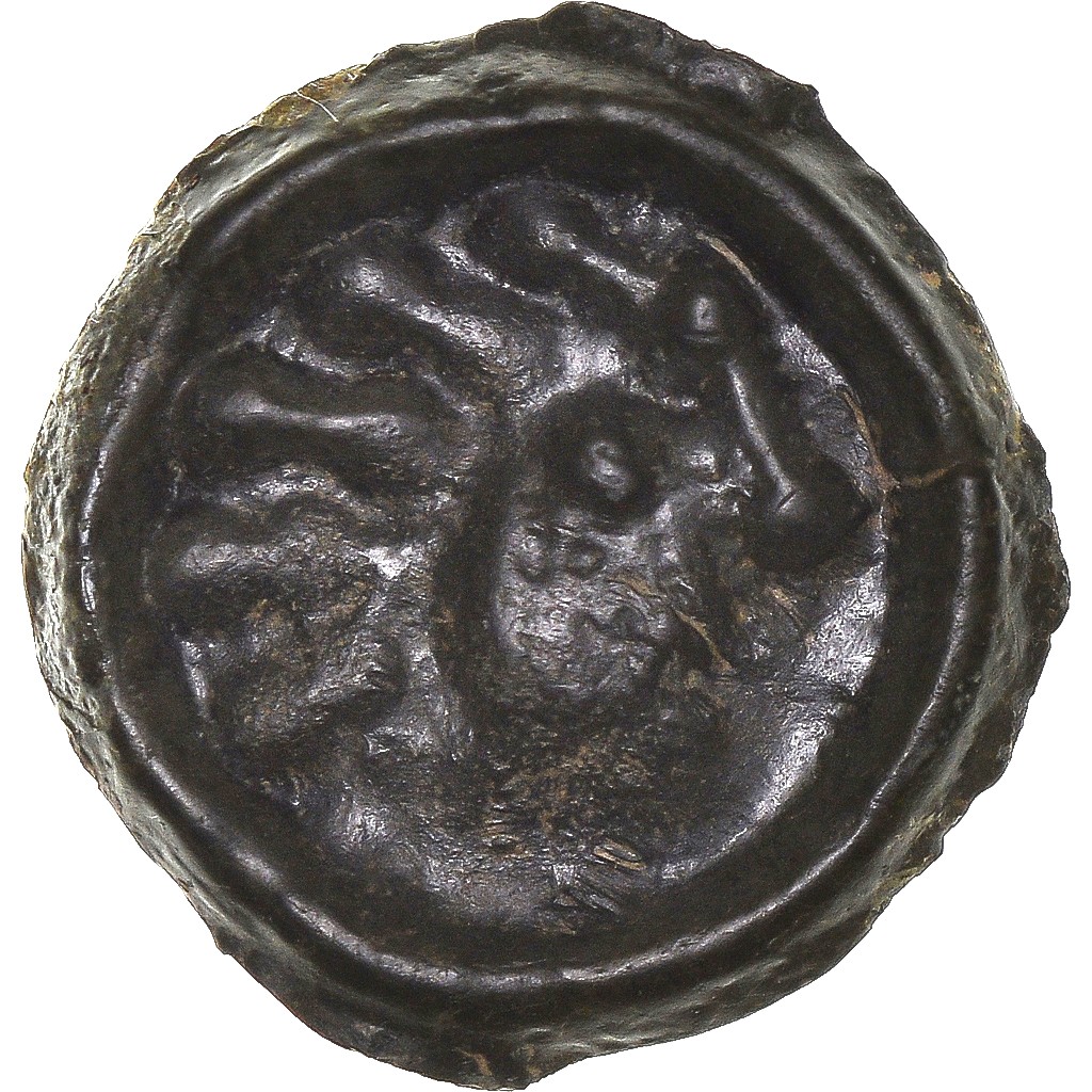 [#1068411] Coin, Senones, Potin au cheval, 80-60 BC, EF, Potin, Delestrée:2642