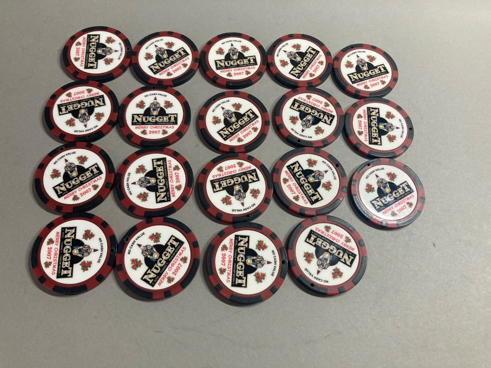 19 NUGGET CASINO CHIP PAHRUMP, NEVADA NCV 2007  MERRY CHRISTMAS CHIP