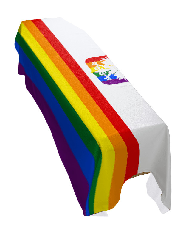 Poland Pride Coffin Drape Flag - Premium Quality and Made To Order in the UK