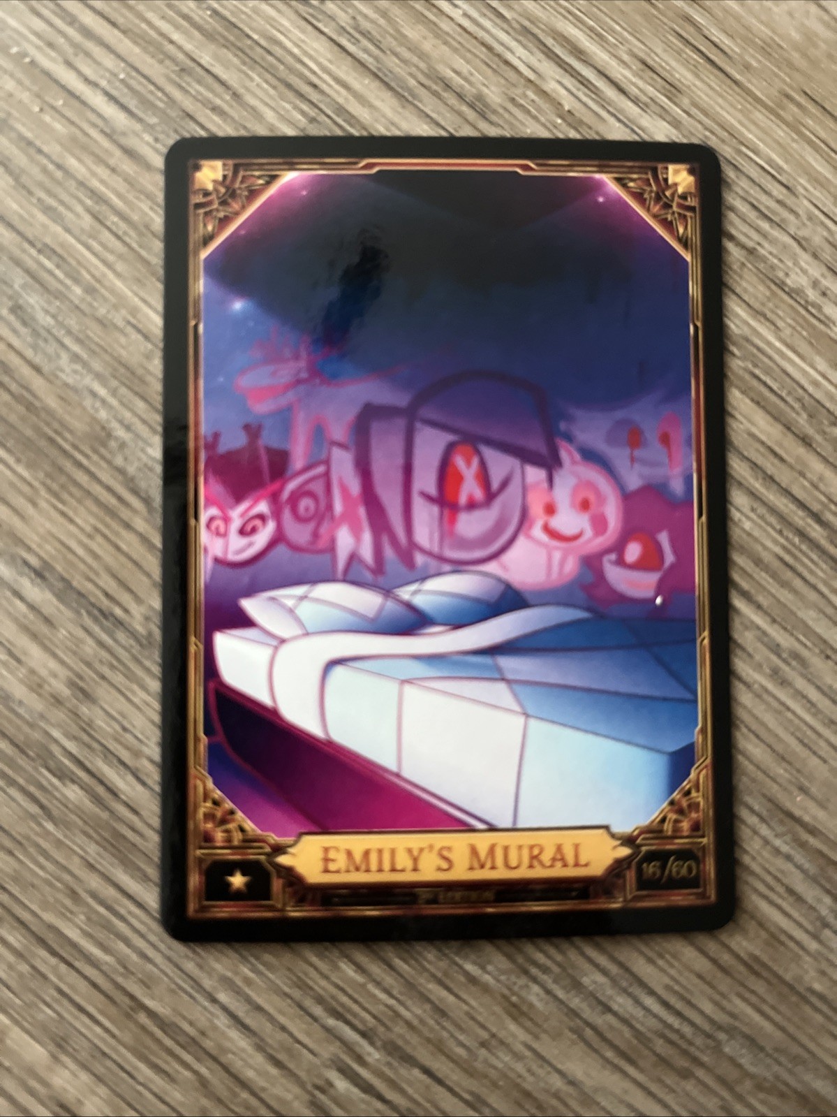 Emily’s Mural 16/60 1st Edition Non Foil Hazbin Hotel Season 2 Trading Card