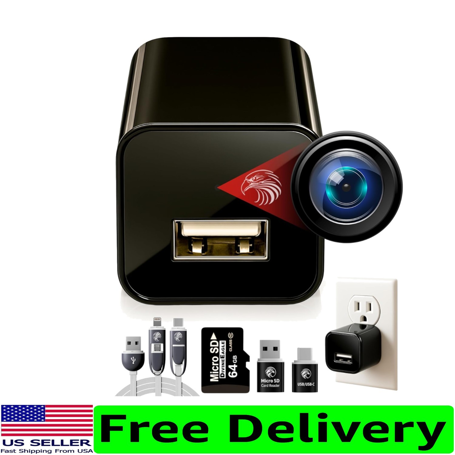 Reliable Motion Detection Dome Camera - 1080p Indoor Video, MicroSD Equipped