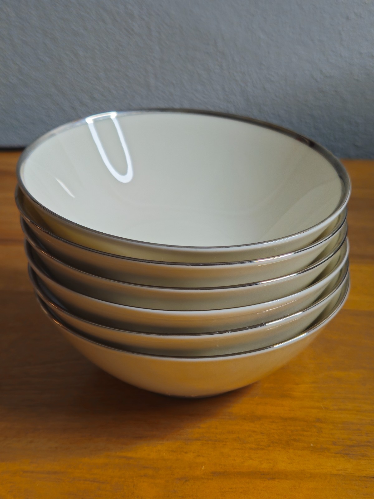 Vintage Noritake Ivonne 6 Fruit Bowls Japan #7522 Ivory Bone China