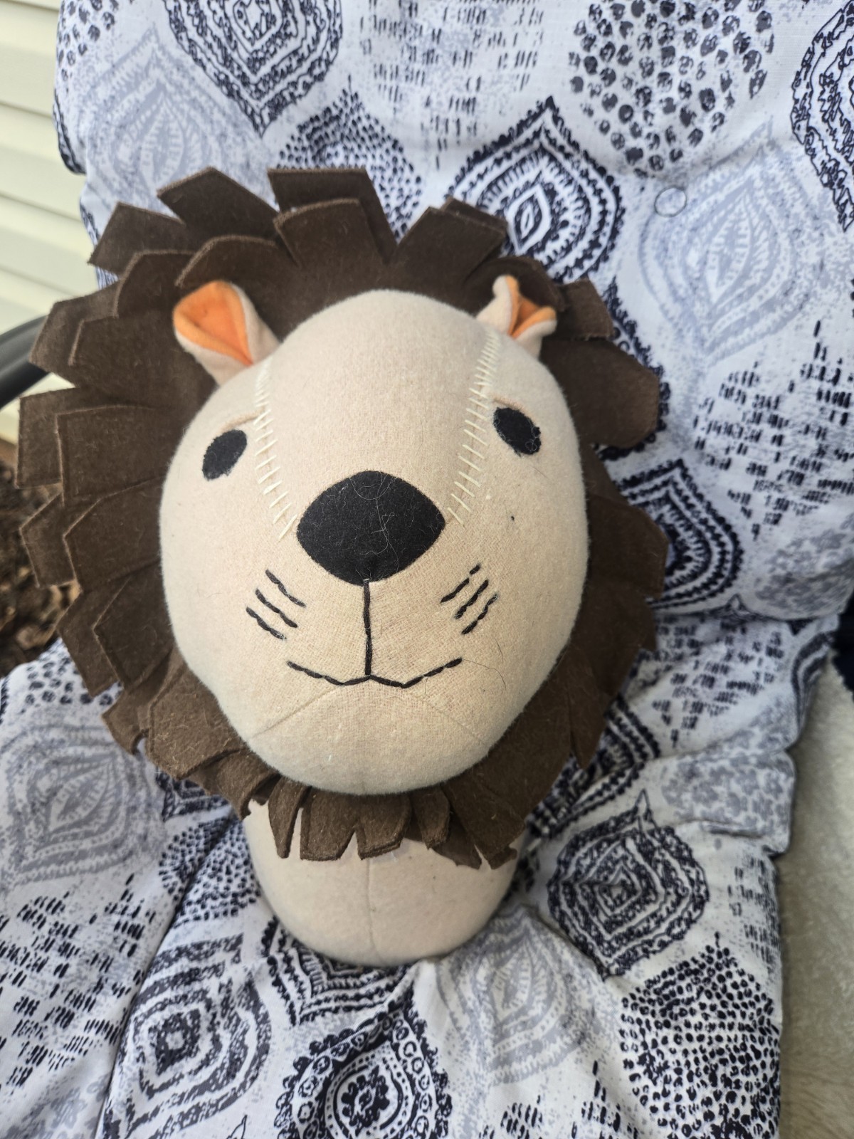 Target Pillowfort Lion Jungle Nursery Wall Hanging Beige Brown Black Orange