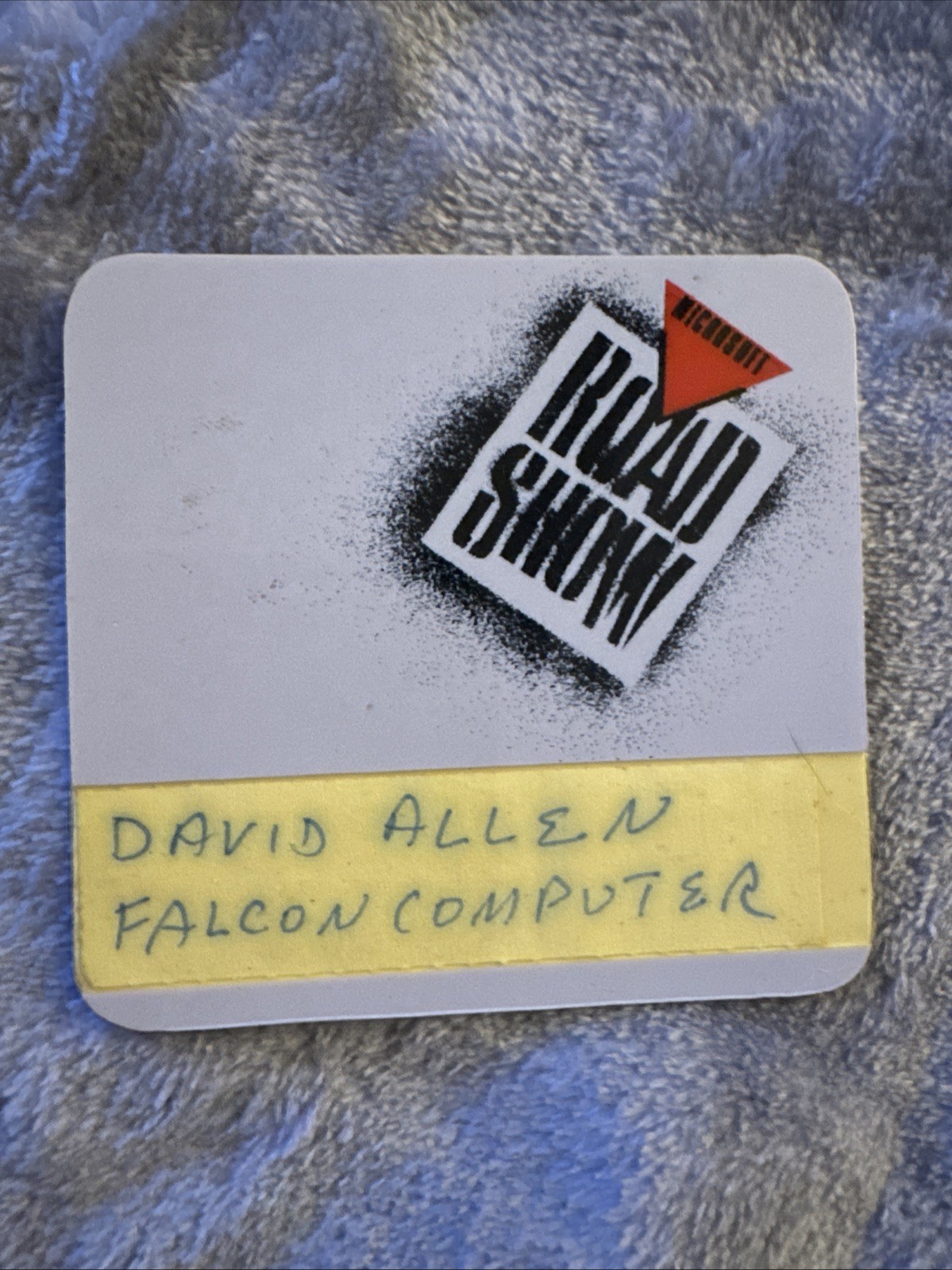 MICROSOFT ROAD SHOW FIRST ONE NYC - LATE 1989 - ATTENDEES LAMINATE PASS RARE