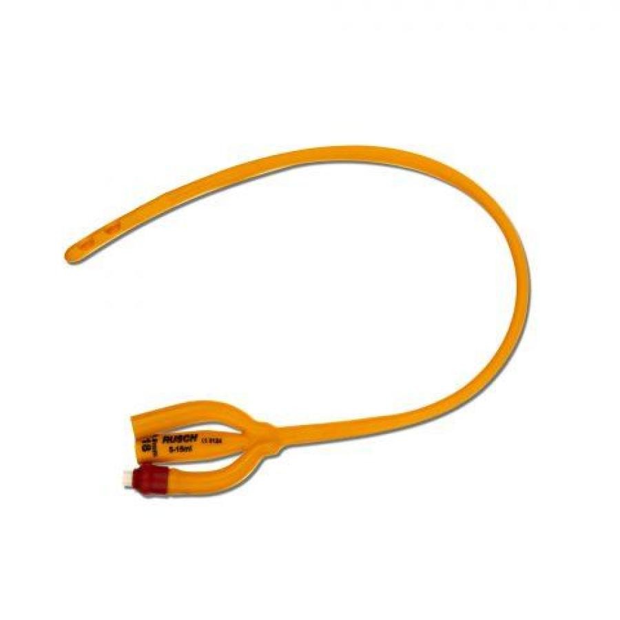 Teleflex Gold 3-Way Silicone-Coated Foley Catheters 18 Fr 16" 5 cc Color Coded 1