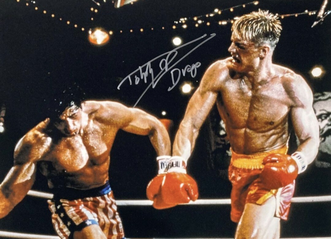 Dolph Lindgren IVAN DRAGO Autographed 8X10 RP ROCKY IV Reprint Color Photo