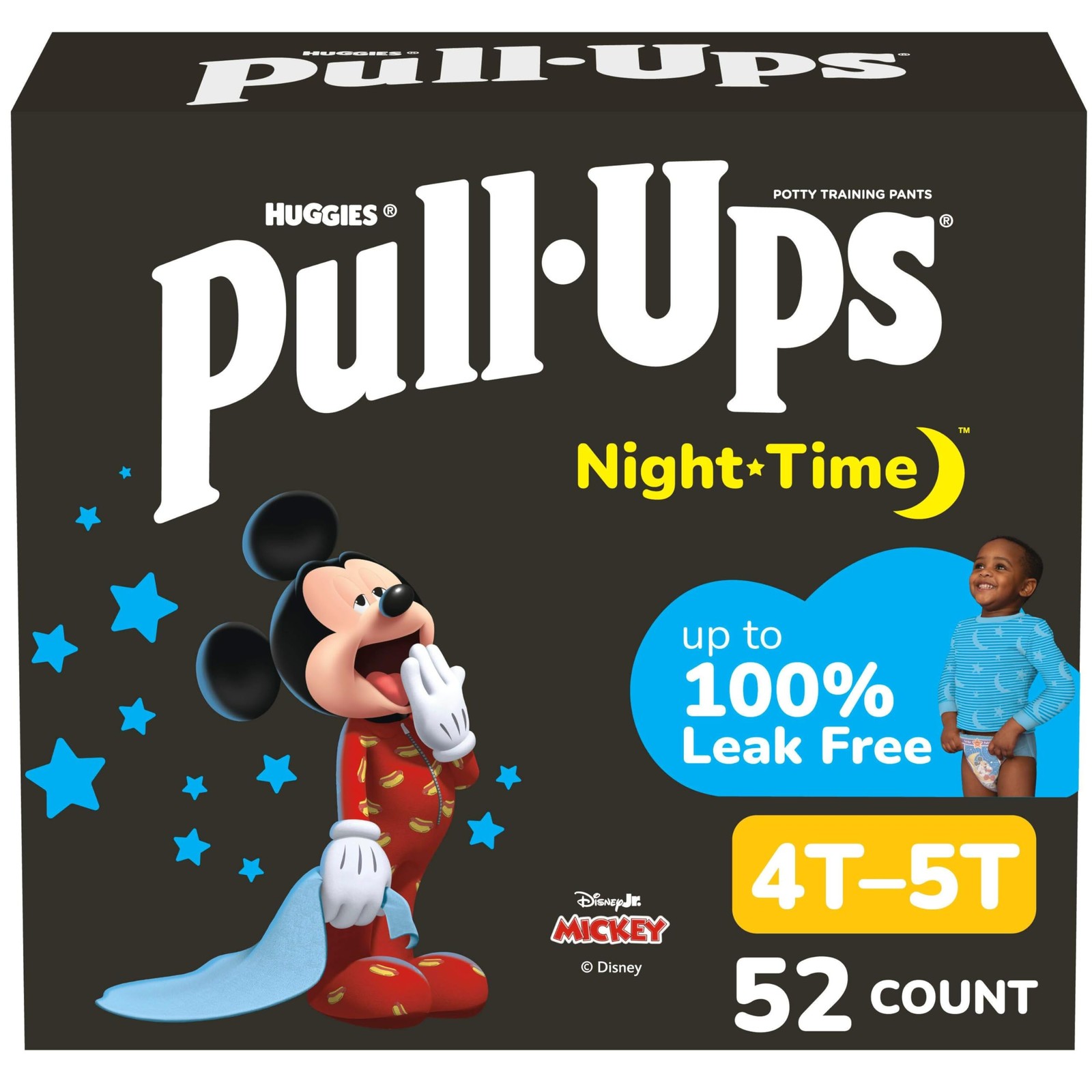 Pull-Ups Boys' Night-Time Potty Training 4T-5T, Colorful, Character Prints 