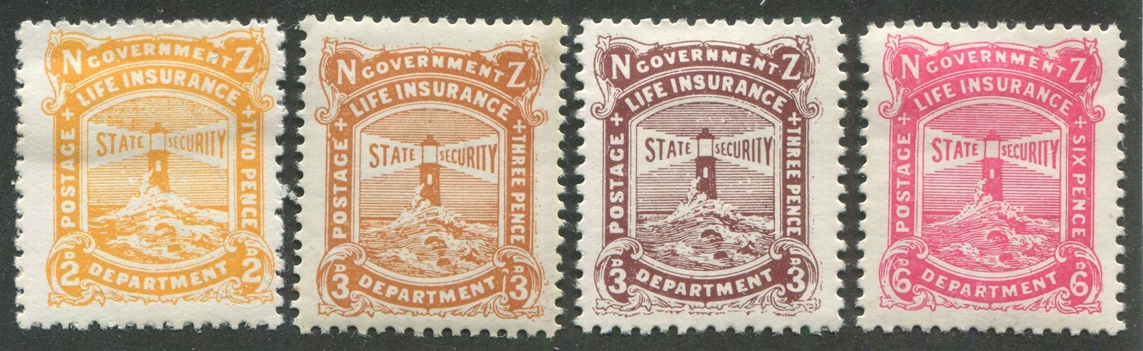 New Zealand OY19, OY20, OY21, OY23 Mint Life Insurance Stamps
