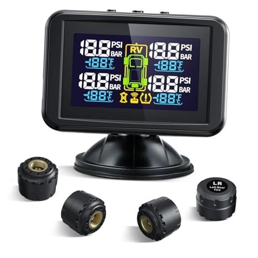  TM5 Tire Pressure Monitoring System - Large Colorful Screen TPMS, 5 Alert 