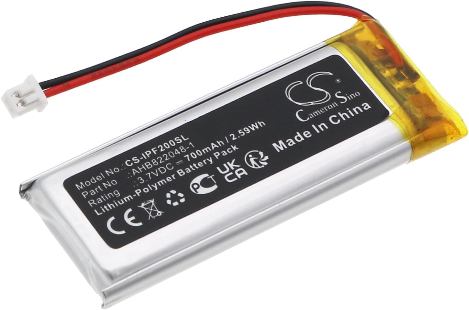 700Mah / 2.59Wh Replacement Battery for Interphone Active, Connect, Edge, F2, F2