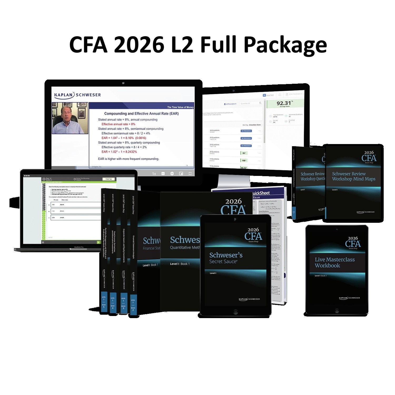2025/26 CFA Level 2 Kaplan Schweser Full Exam Prep Package