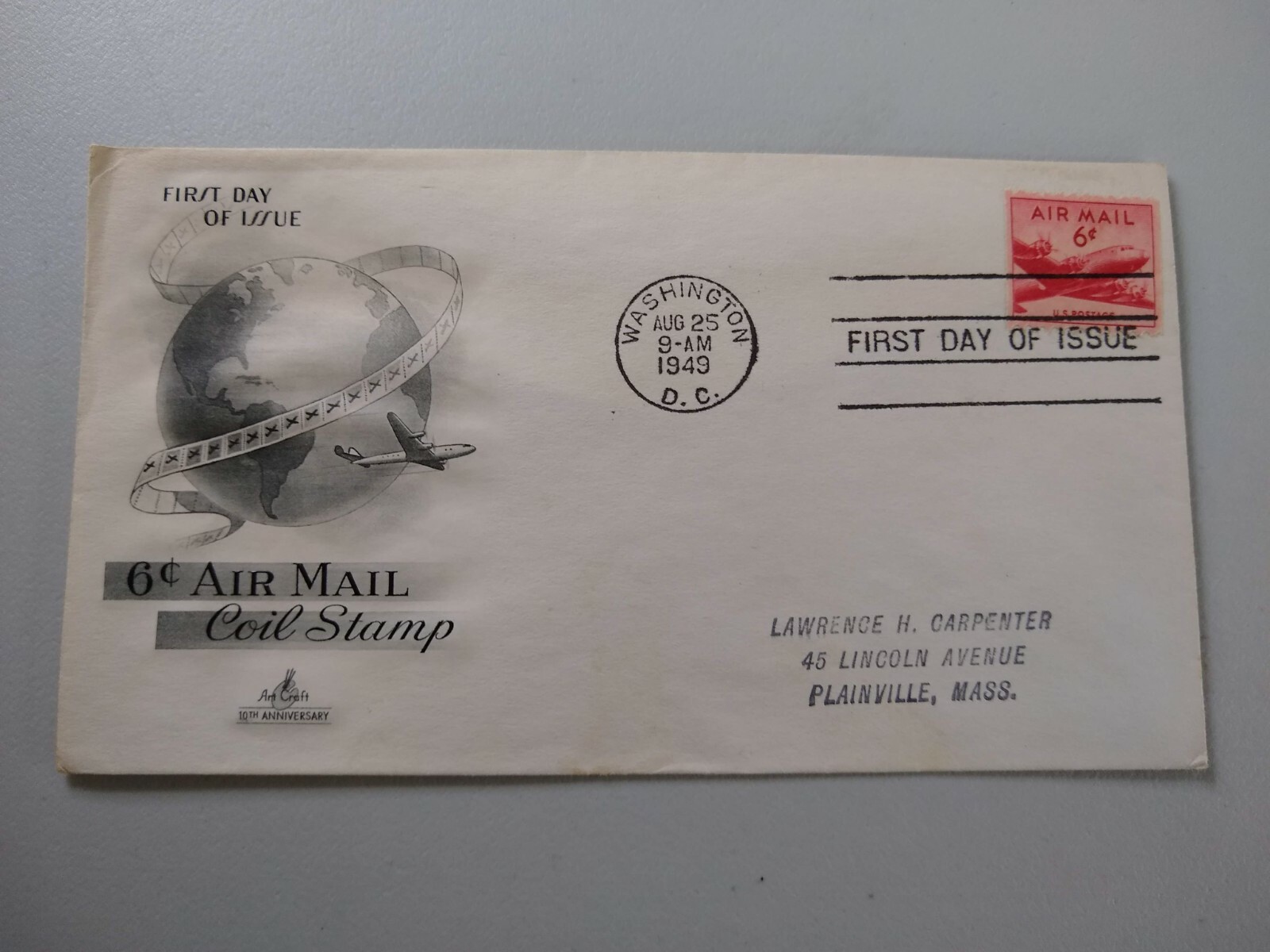 Letter Cover - Airplane and Earth Print