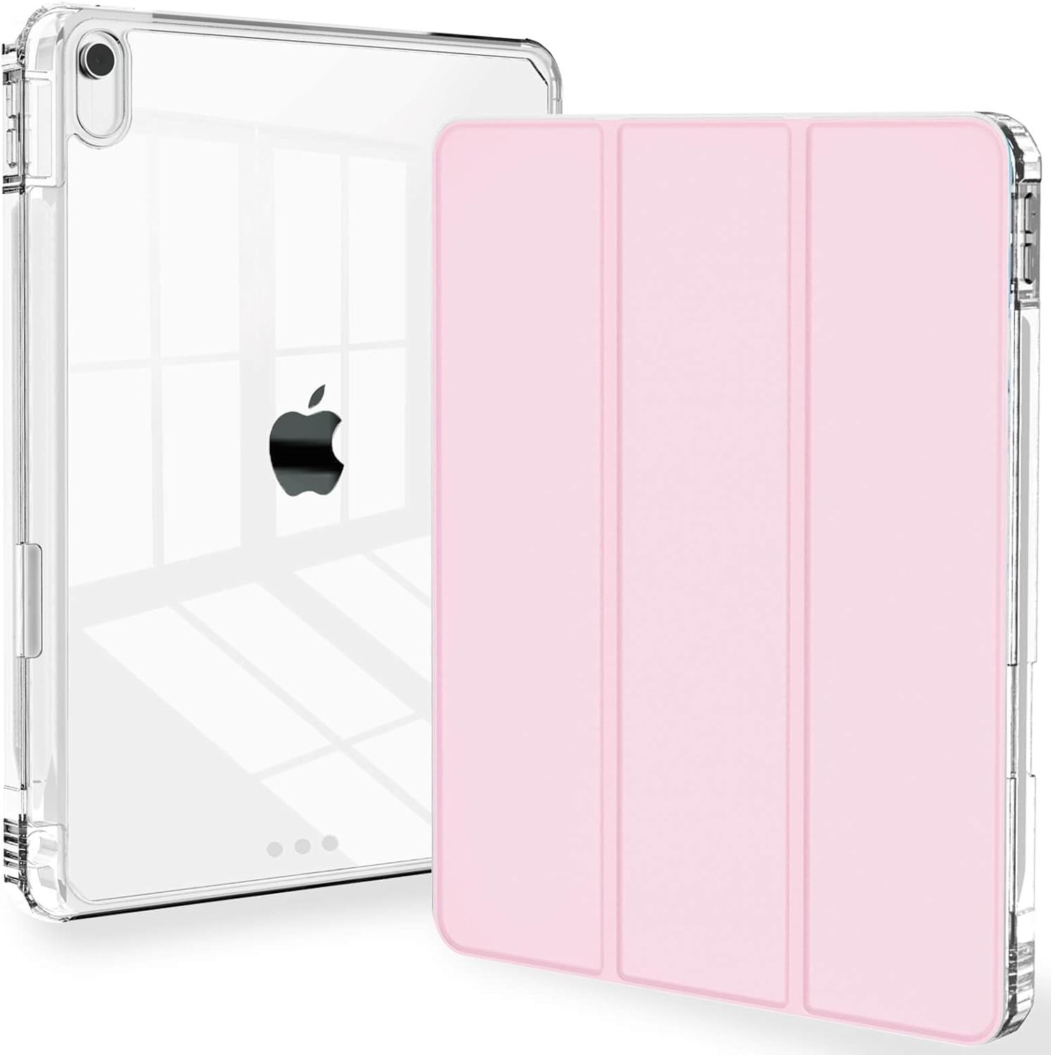 iPad A16 11 Inch 2025 Case Trifold Stand Clear Back with Pencil Holder
