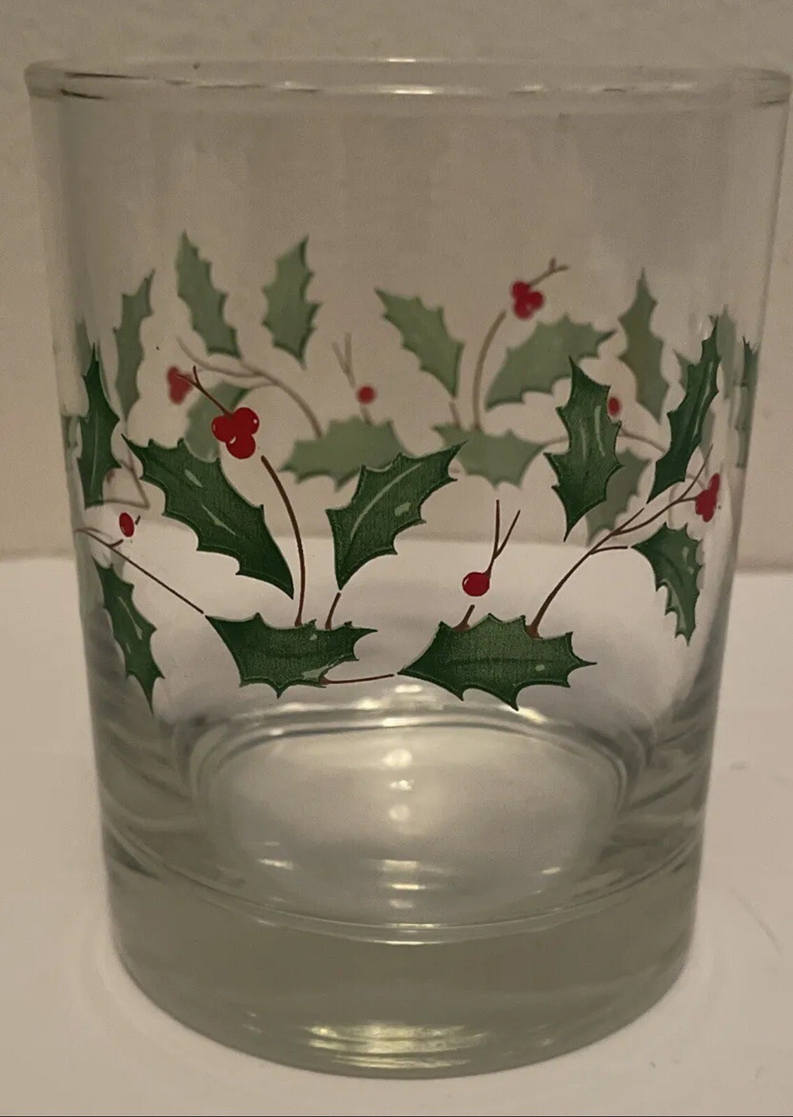 Lenox Holiday Old Fashioned Glass  4 1/8” H x 3 1/4”W