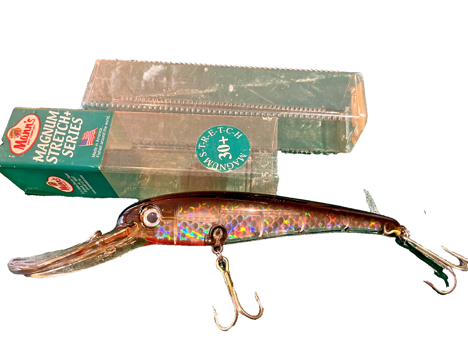 One Mann's Magnum Stretch + Series 30+ fishing lure  Black Back Mylar - new