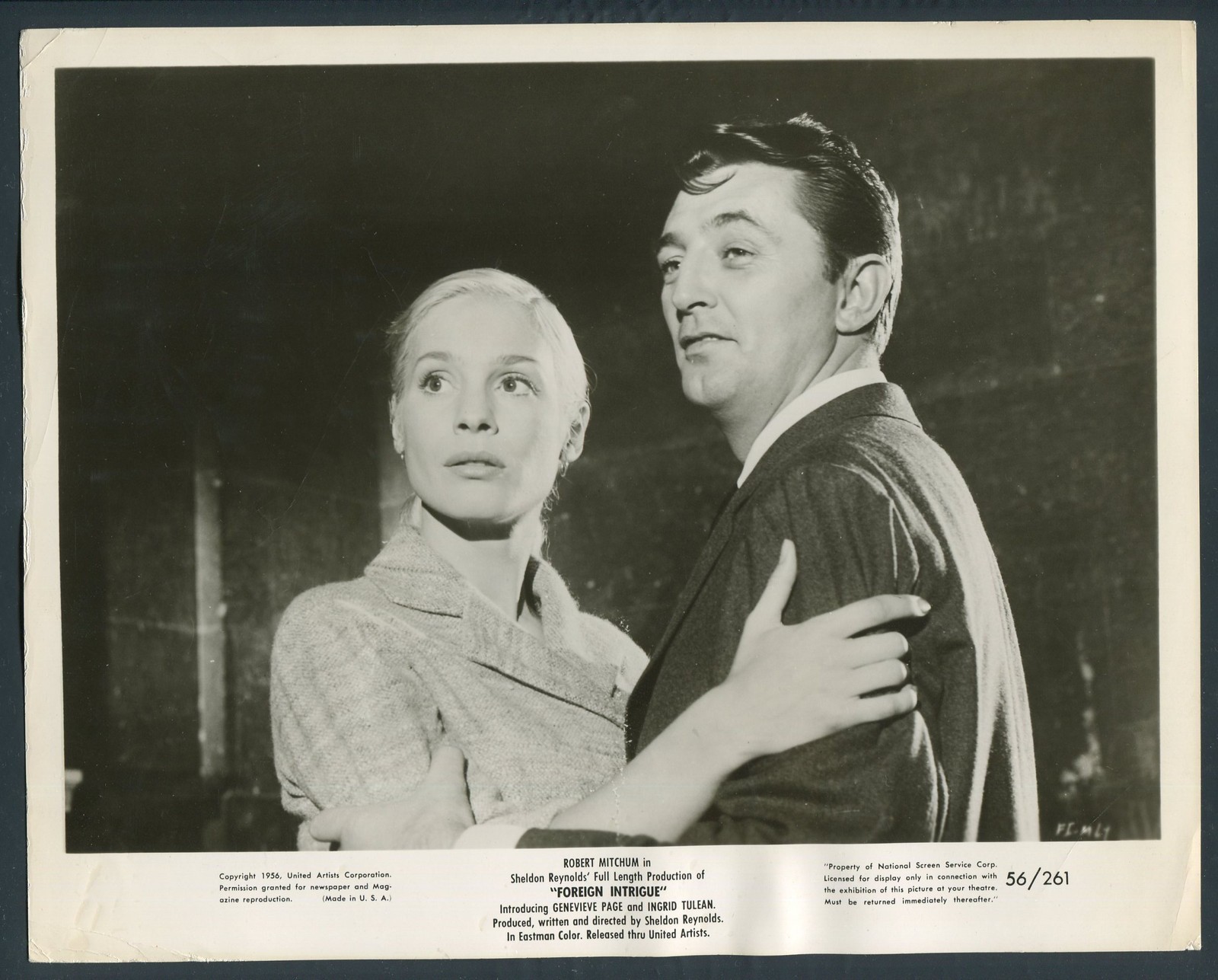 INGRID THULIN ROBERT MITCHUM in Foreign Intrigue '56 BLONDE