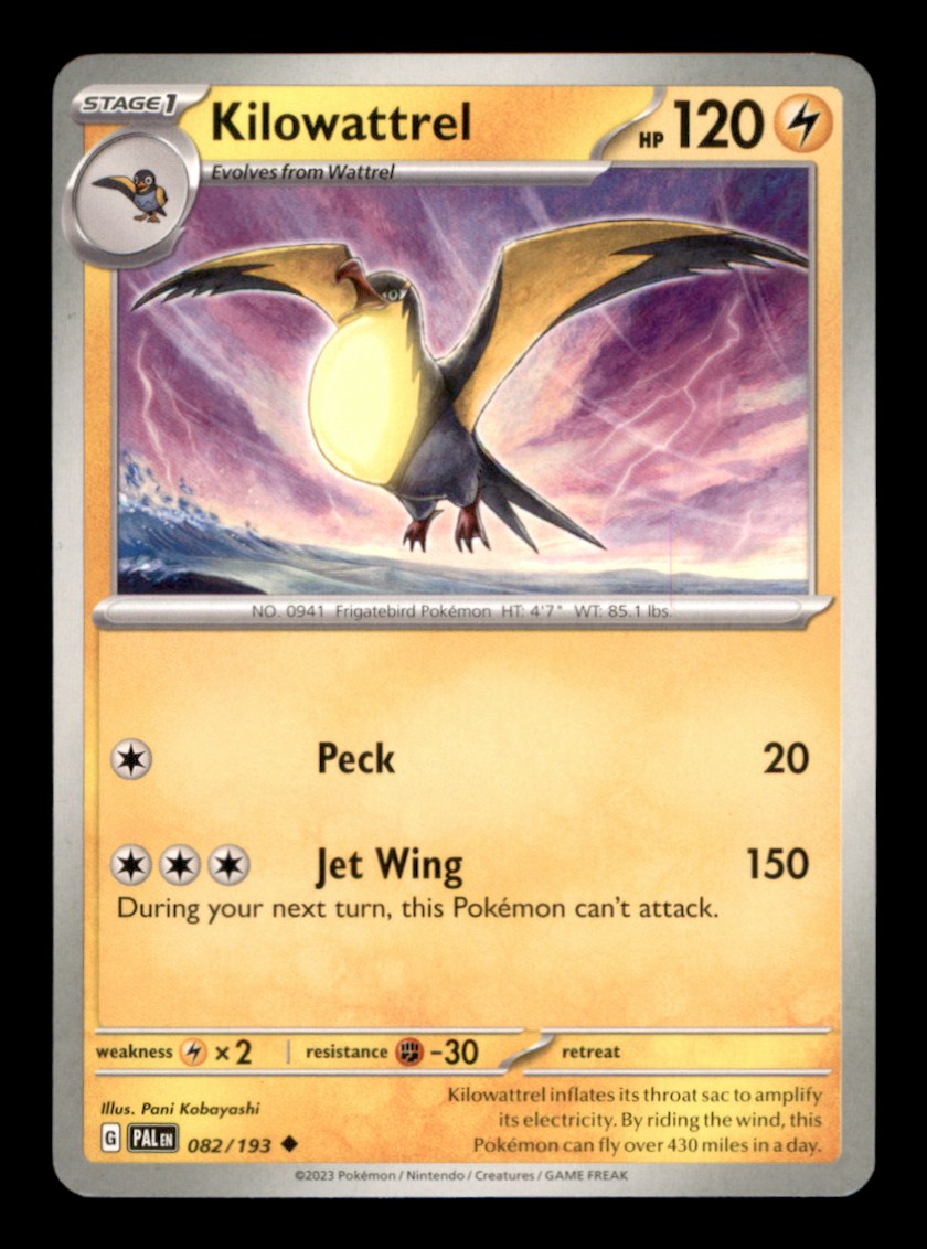 Kilowattrel Uncommon SV02: Paldea Evolved 082/193 NM Normal Pokemon