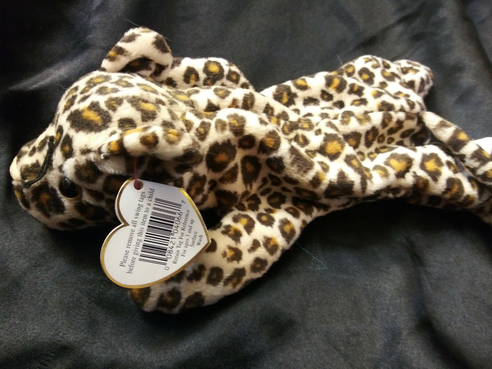 Beanie Baby Freckles Tags Plush stuffed animal glitter yellow eye errors tag toy