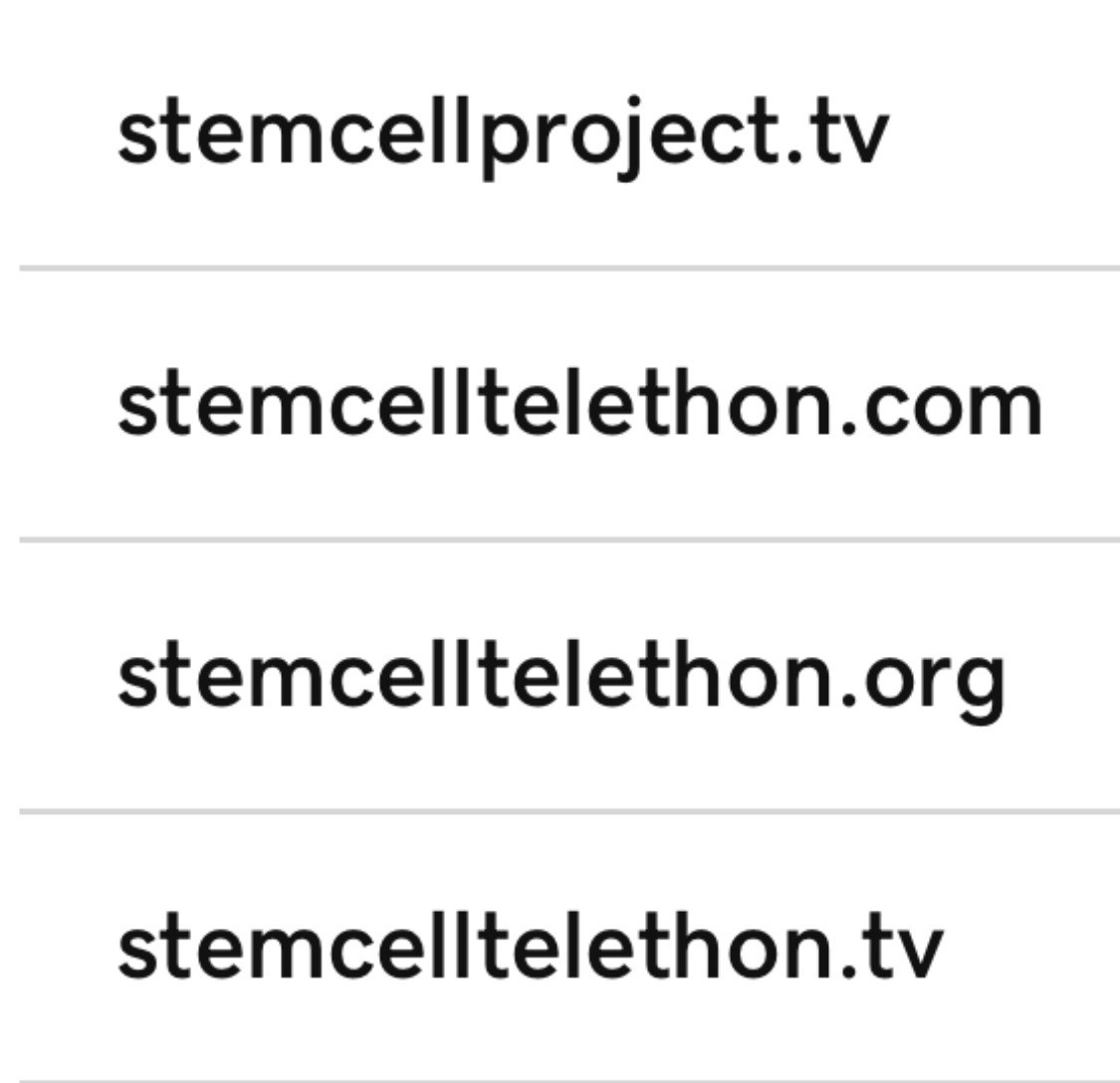 stemcelltelethon.org domain