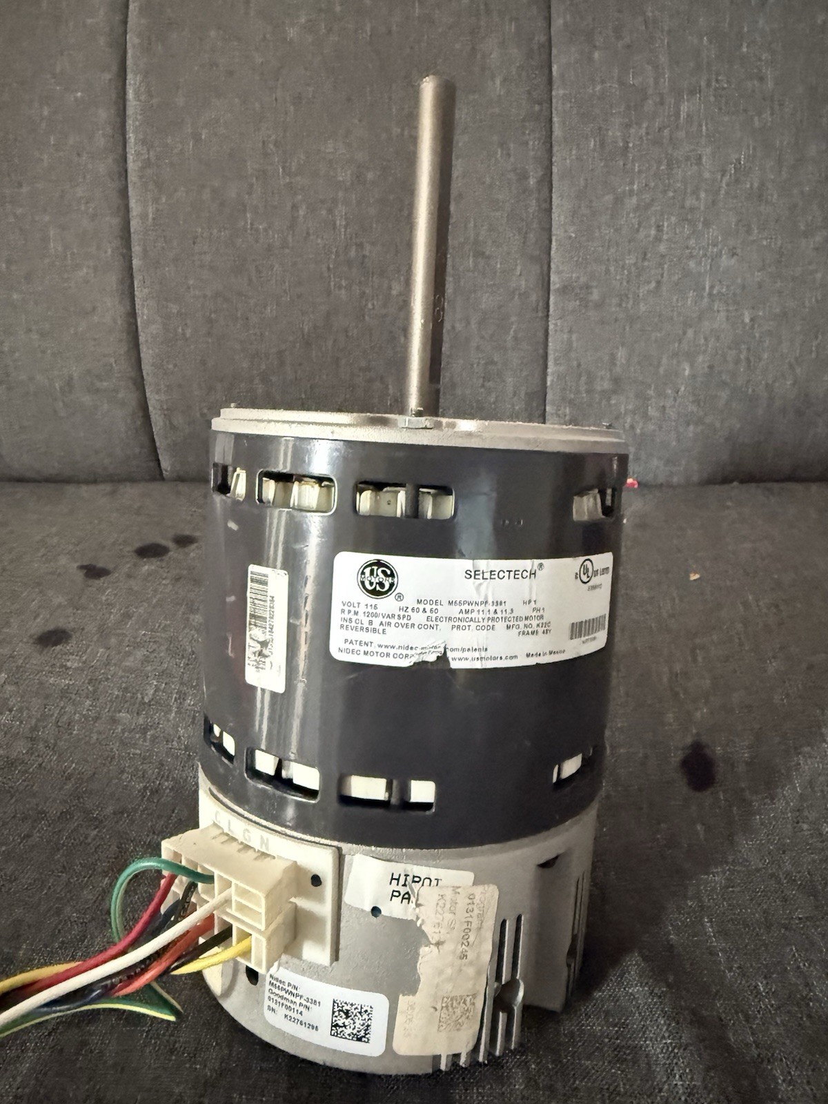 US Motors M55PWNPF-3381 Blower Motor 115V Reversible Goodman Compatible