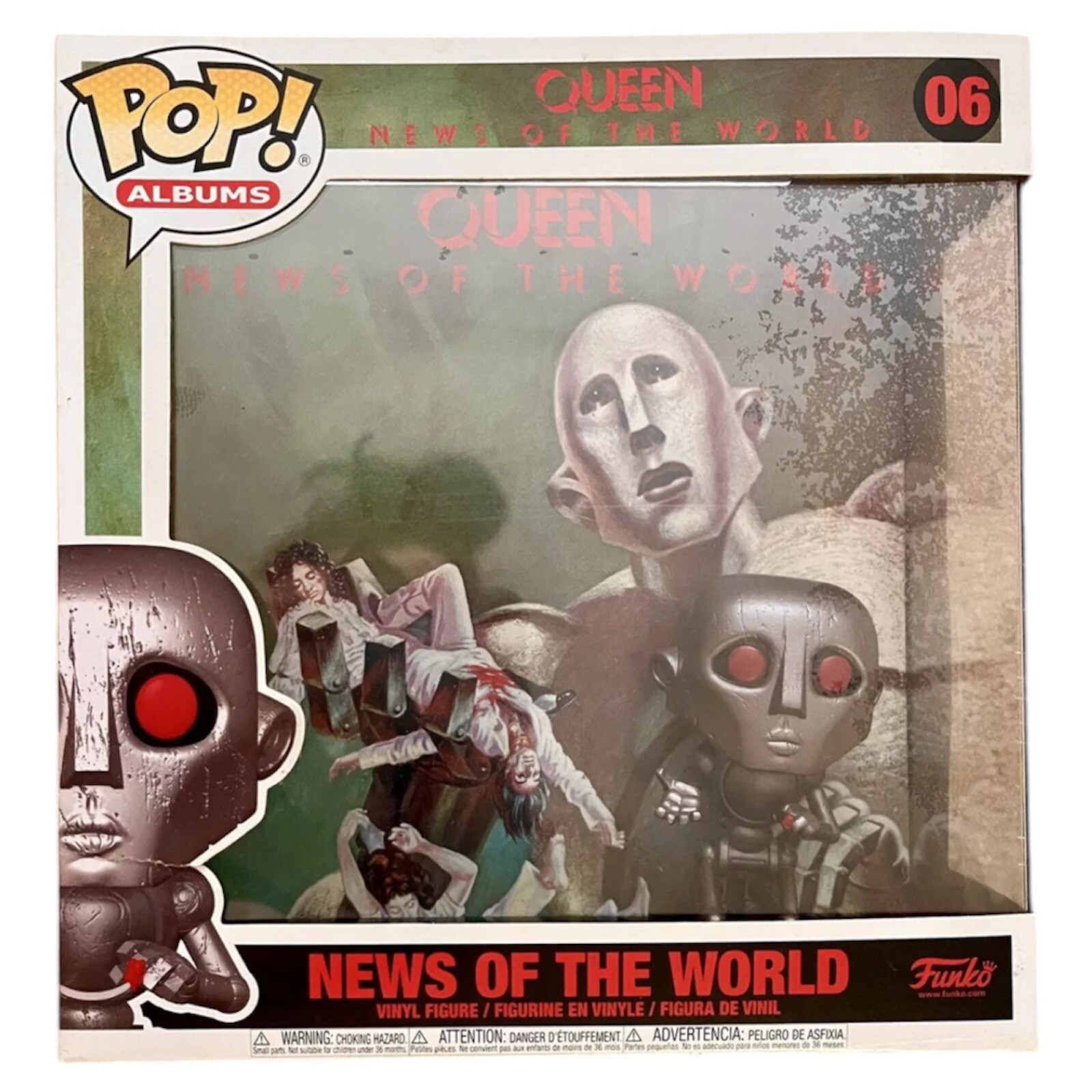 FUNKO Pop! (NEW) QUEEN-News Of The World Album Cover w/Hard Case(Metallic) #06￼
