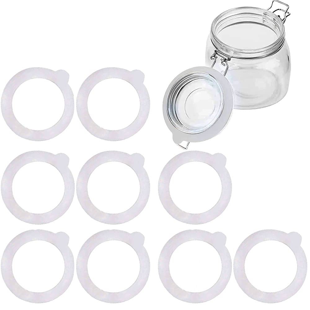 Silicone Replacement Gasket, Airtight Rubber Seals Rings for White, 10pcs 