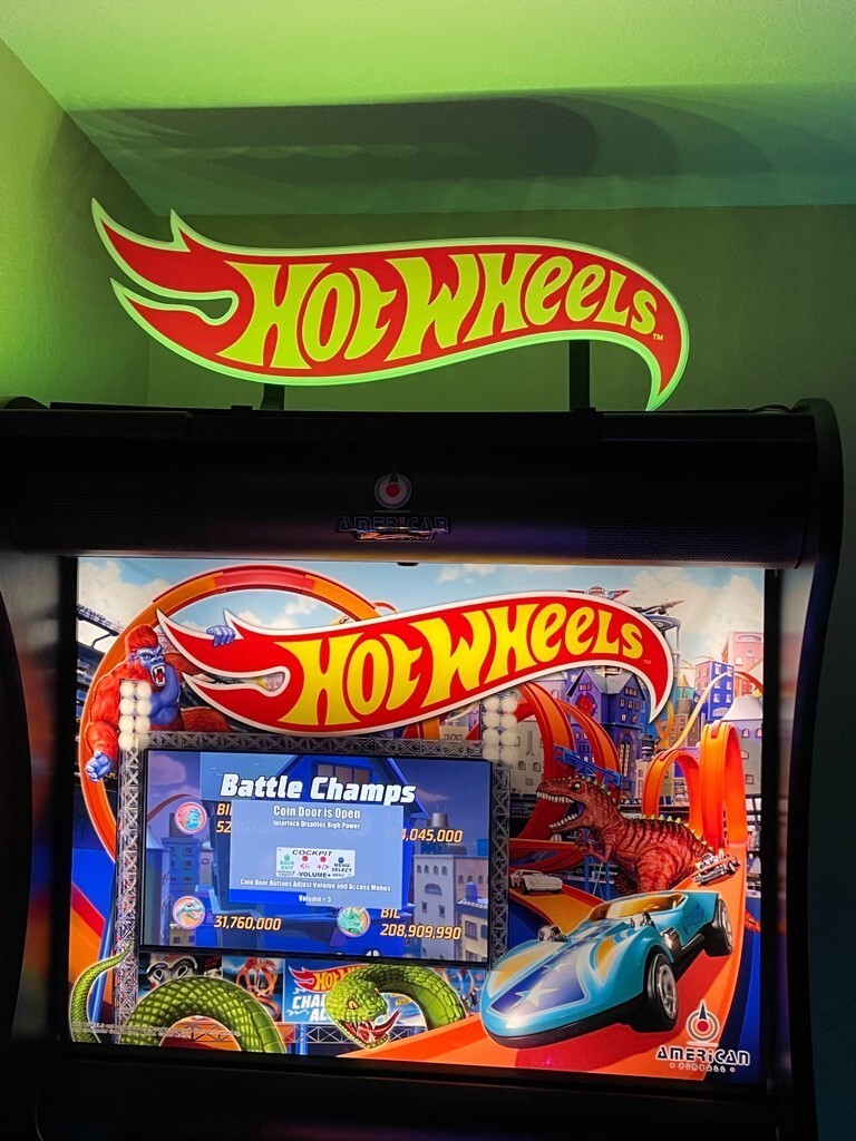 Custom Hot Wheels Pinball Topper w/ Color Changing LED Lights – Arcade Game Room