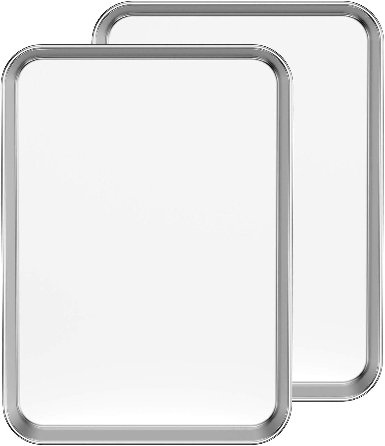 Baking Sheet Set of 2,  18 Inch Commercial Grade Stainless Steel Baking Pan, Pro