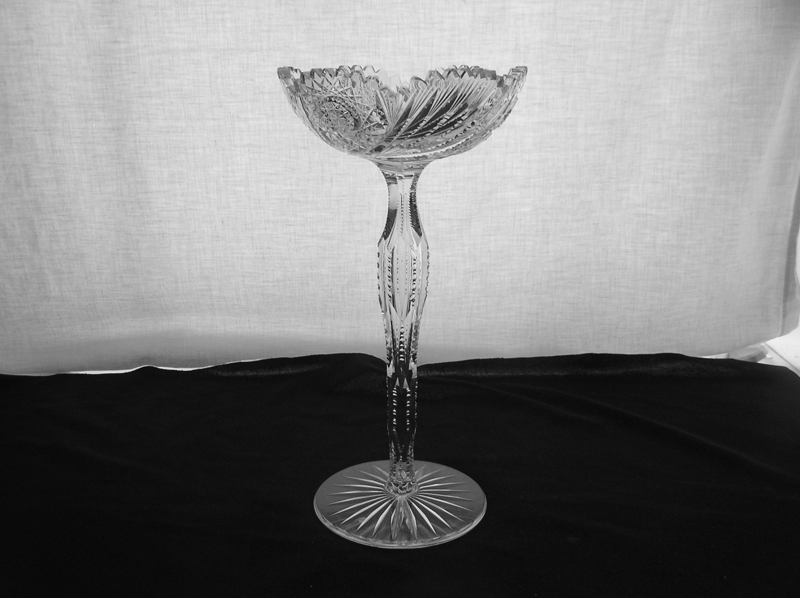 American Brilliant Cut Glass 1876-1916  1-1 rated J. Hoare Comet jelly compote