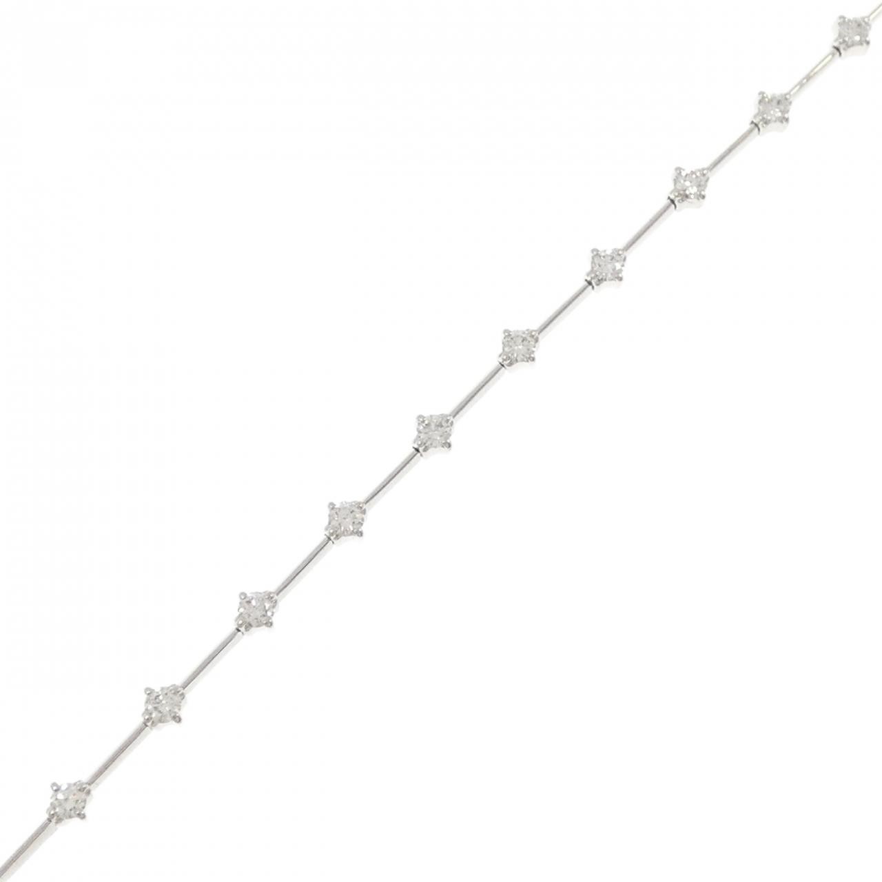 Authentic K18WG Diamond Bracelet 1.25CT #270-004-073-8007