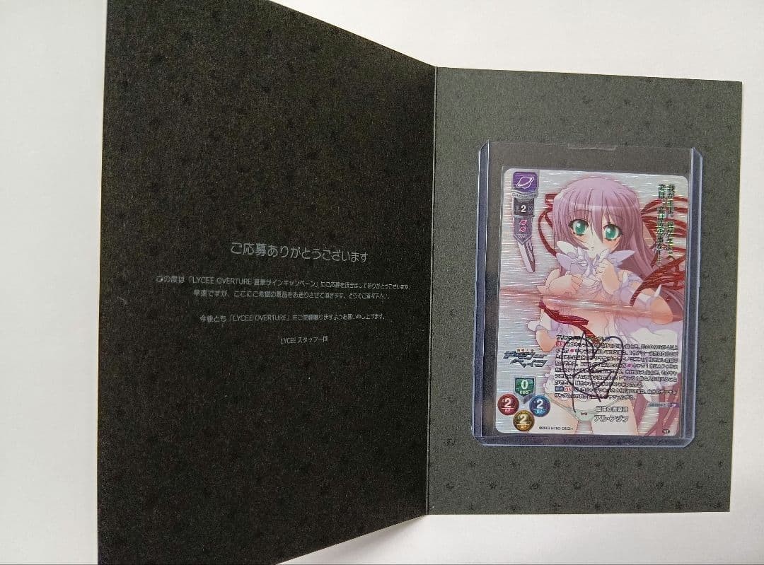 Lycee Saki Asamiya Autographed Al Azif Magic Book Sign Card Used