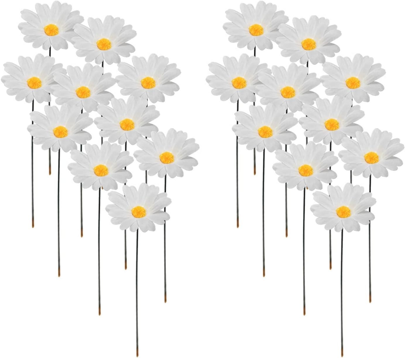20pcs Daisy Flower Stakes 12in Garden Yard Lawn Indoor Outdoor Decoration